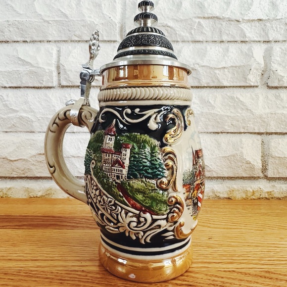 Other - Ceramic Beer Stein with Scenic Design